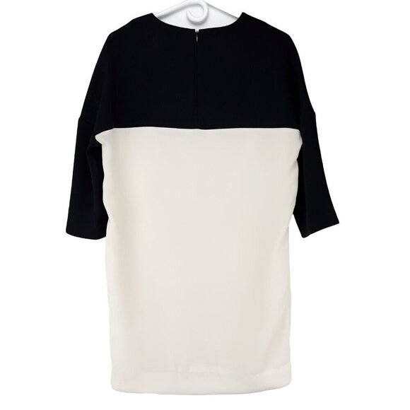 VINCE Minimalist Shift Colorblock Mid-Tights Mini Midi Office Black White sz XS‎ - Picture 4 of 10